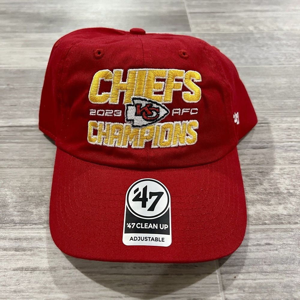 '47 Men's 2023 AFC Champions Kansas City Chiefs Clean Up Adjustable Hat Football